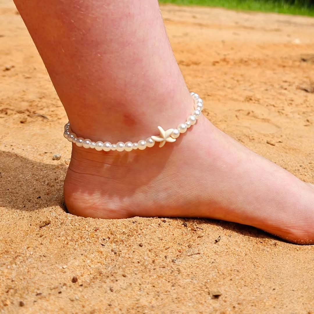 Pearl Anklet with Starfish