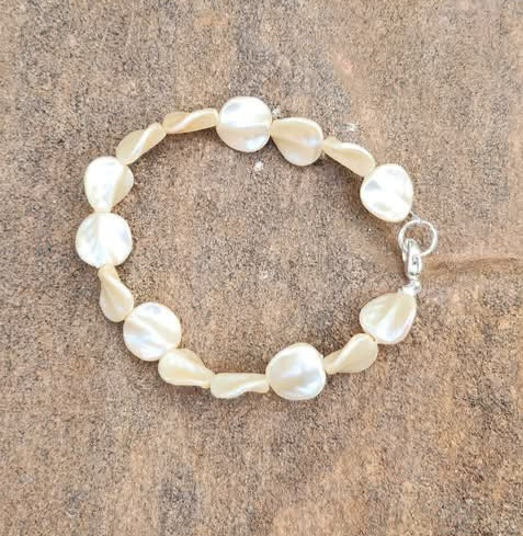Pearl Rose Petal Bracelet